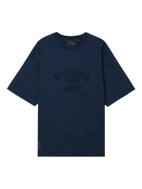 Alpha Industries embroidered-logo cotton T-shirt Blue AITE0034