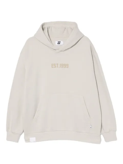 izzue logo-embroidered hoodie Neutrals IZXSWM00174X