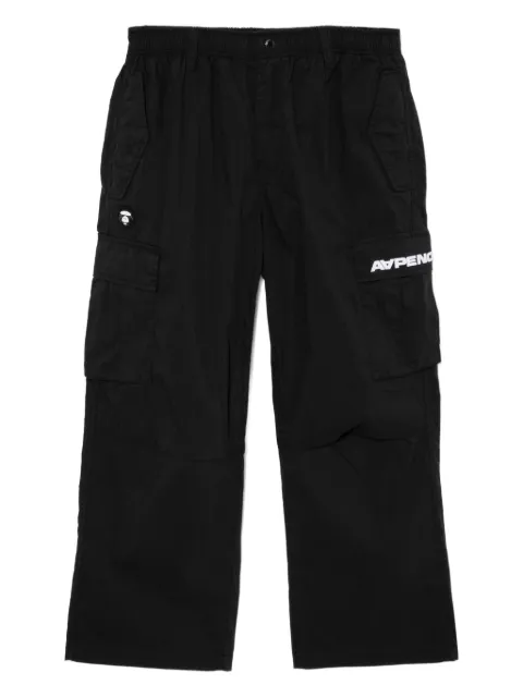 AAPE BY *A BATHING APE® logo-patched trousers Black APTC634XXP