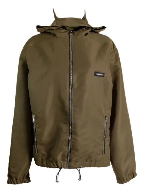 Coperni hooded zip-up jacket Green COPOW13F3003
