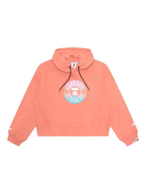 A BATHING APE® logo-print hoodie Pink ASWD319XXP