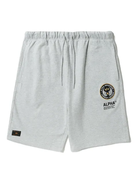 Alpha Industries logo-patch shorts Grey AISP6043