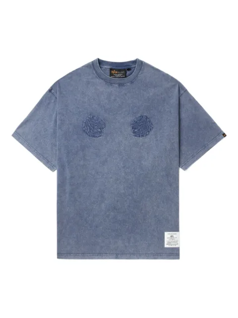 Alpha Industries embroidered-detail crew-neck T-shirt Blue AITE1095