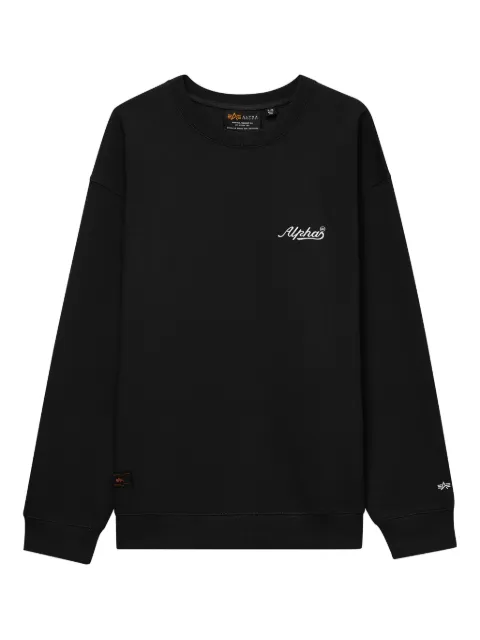 Alpha Industries tiger-print crew-neck sweatshirt Black AISW1134