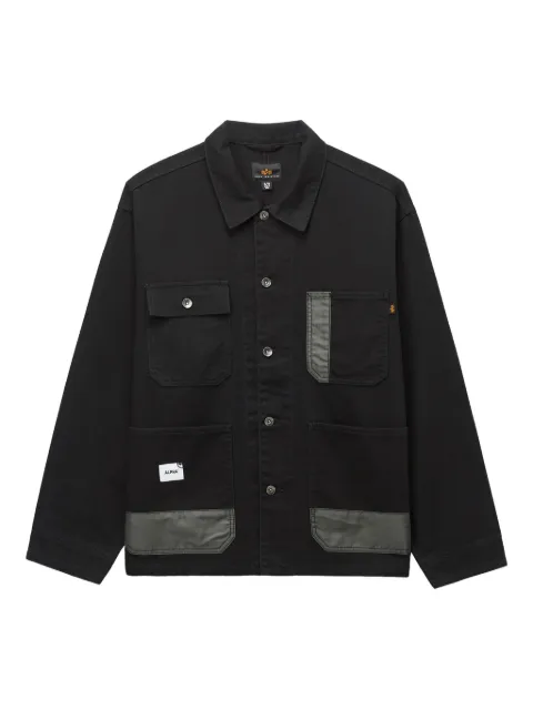 Alpha Industries contrast-panel cotton jacket Black AILJ1111