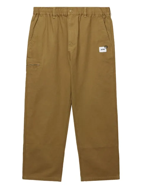 Alpha Industries logo-patch straight-leg trousers Neutrals AIPT1129