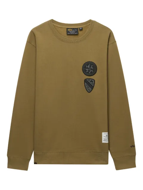 Alpha Industries patch-pocket crew-neck sweatshirt Neutrals AISW1139