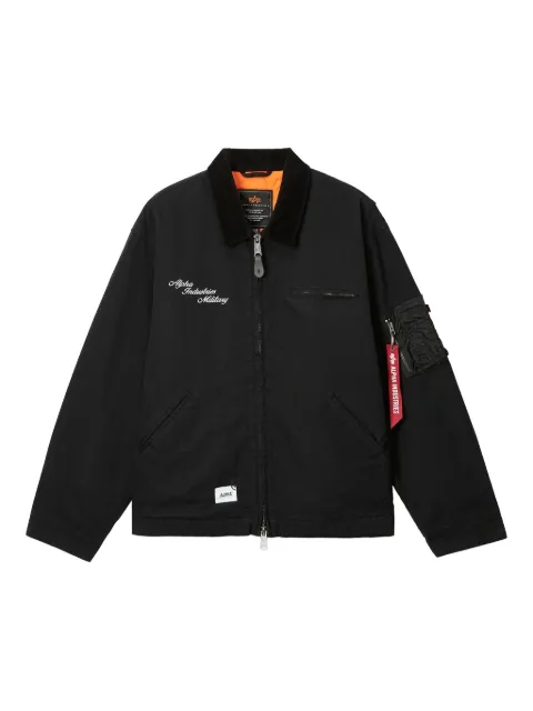 Alpha Industries embroidered pocket jacket Black AIJK1107