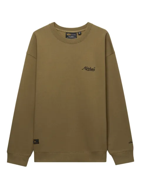 Alpha Industries embroidered-logo crew-neck sweatshirt Green AISW1134