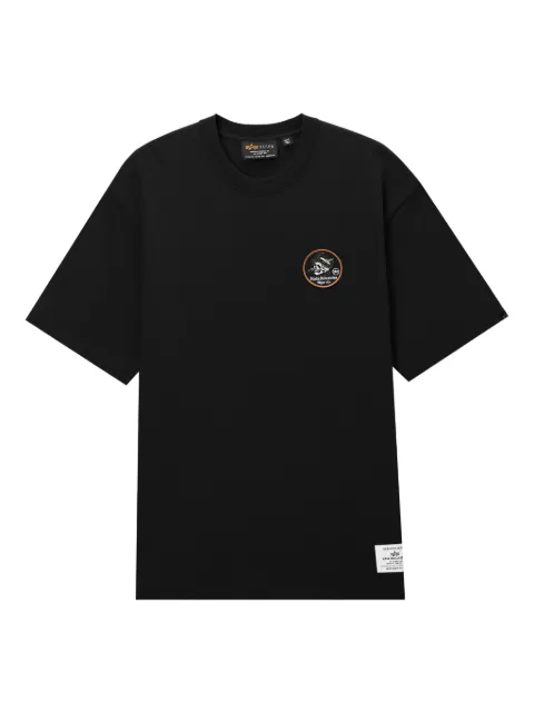 Alpha Industries skull-patch cotton T-shirt Black AITE0038