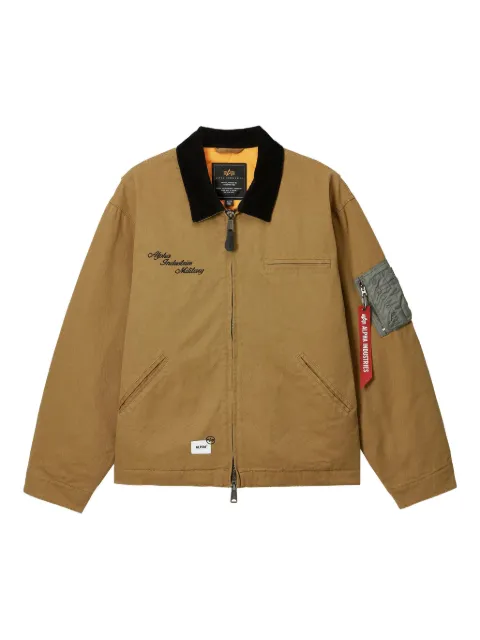 Alpha Industries embroidered sleeve pocket jacket Neutrals AIJK1107