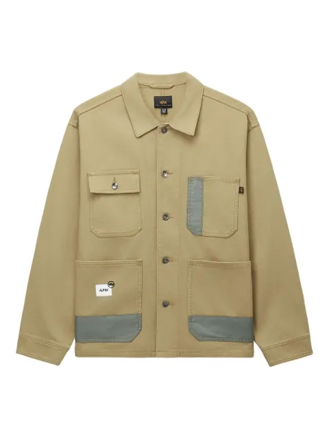 Alpha Industries patch-pocket cotton jacket Neutrals AILJ1111