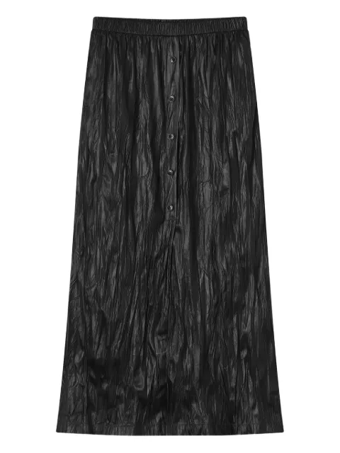 b+ab button-embellishment A-line maxi skirt Black 5F123AS