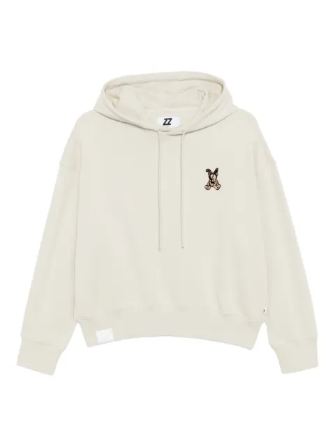 izzue logo-embroidered hoodie Neutrals IZXSWW00457X
