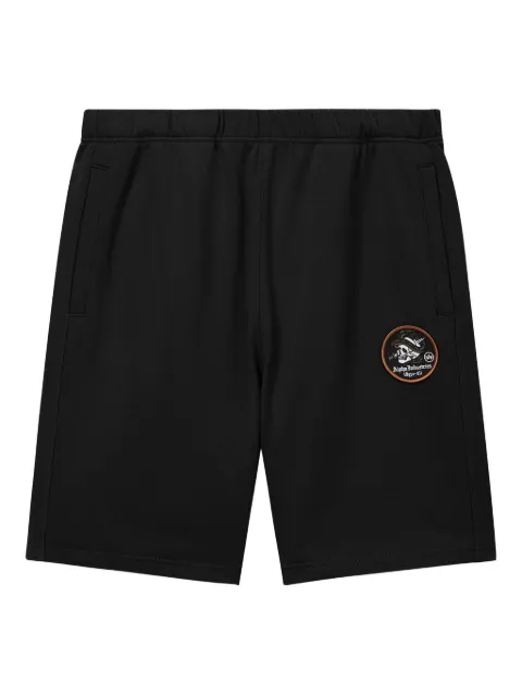 Alpha Industries patch-logo cotton shorts Black AISP0051