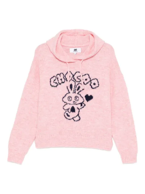 CHOCOOLATE graphic-print hoodie Pink B1XKNW00605X