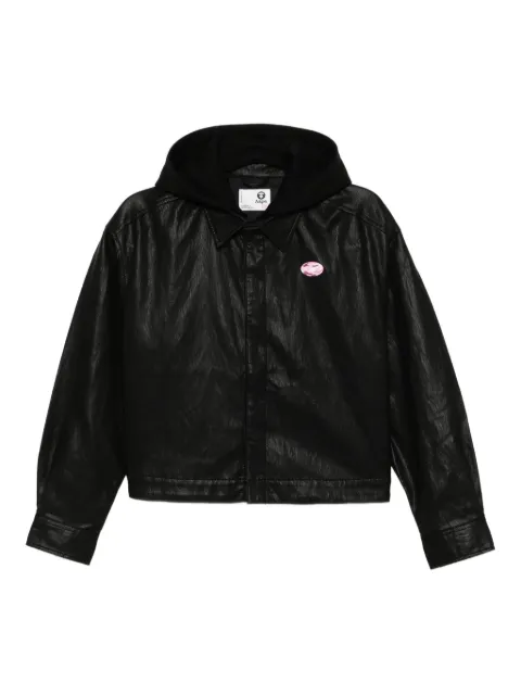 A BATHING APE® logo-patched jacket Black AST8552XXP