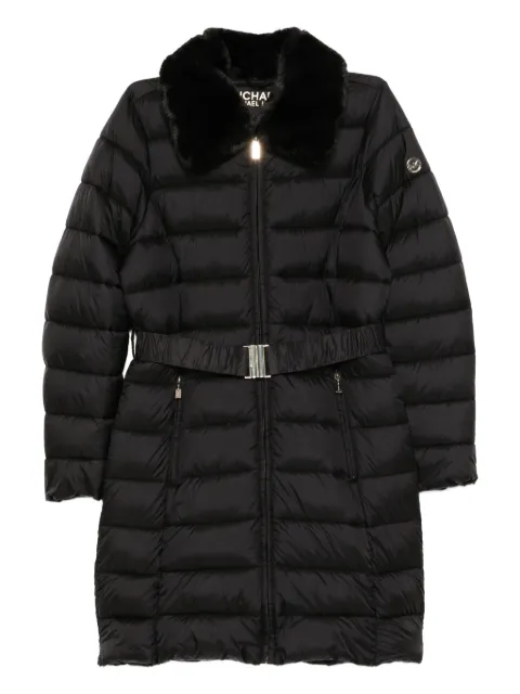 Michael Michael Kors logo-plaque padded coat Black 77B6597M42
