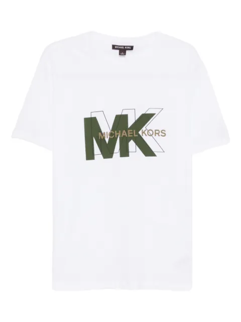 Michael Kors logo-embossed T-shirt White CF552PZFV4