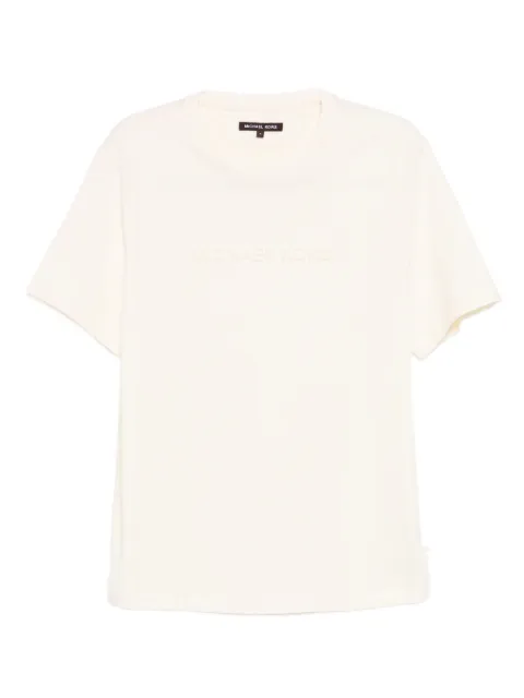 Michael Kors logo-embossed T-shirt Neutrals CF552PK1V2