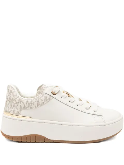 Michael Kors Dottie leather and signature logo trainers Neutrals 43F5DTFS6L
