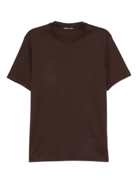 Michael Kors logo-embroidered T-shirt Brown CF15FJ2C93