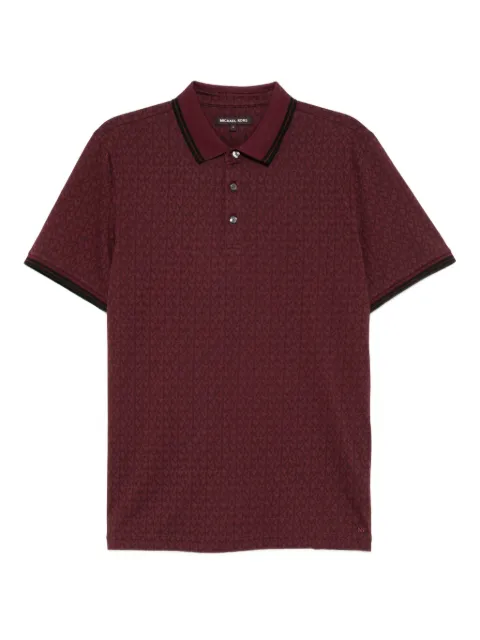 Michael Kors monogram polo shirt Red CS550V85KS