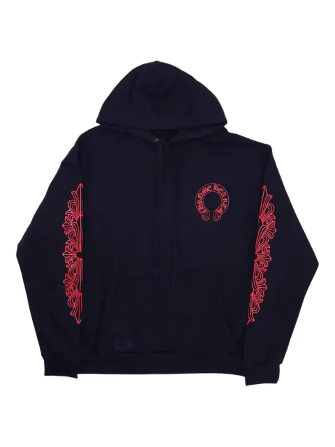 Chrome Hearts Horseshoe Logo hoodie Blue CHRM0130