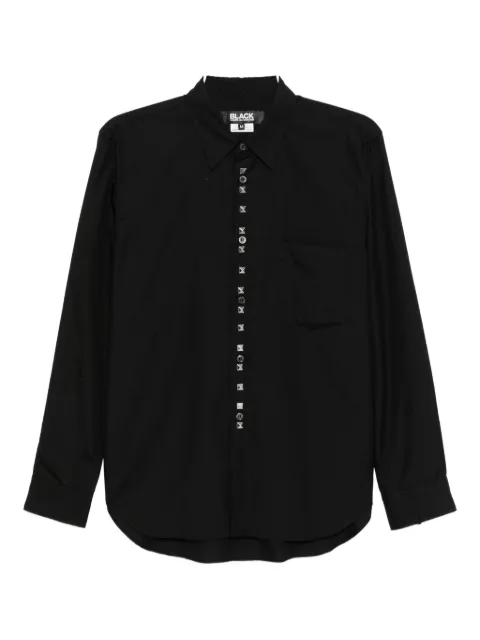 Black Comme Des Garçons studded button-up shirt Black 1PB001