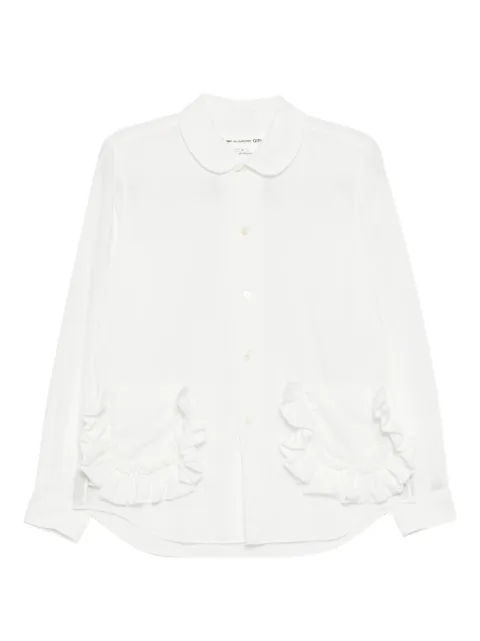 Comme Des Garçons Girl ruffled-pocket shirt White NPB002051