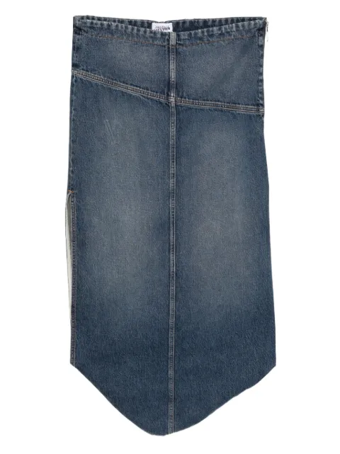 Jean Paul Gaultier zipped denim skirt Blue 2503WSK003D02457PF2557