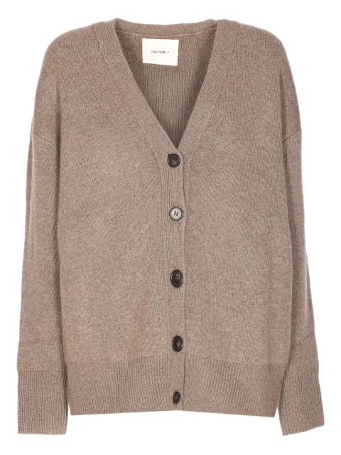 Lisa Yang Amery V-neck button cardigan Neutrals 2025371TL