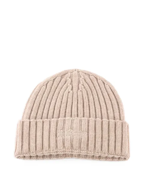 MC2 Saint Barth ribbed embroidered beanie Neutrals WENG02700031I