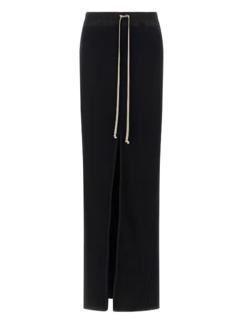 Rick Owens DRKSHDW pillar fleece skirt Black DS02E7333FSL09