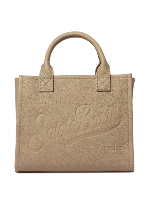 MC2 Saint Barth Vanity embossed leather tote bag Neutrals VANMD00100531I