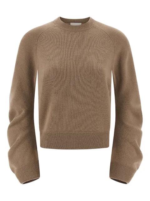 Nude cuffed-sleeve crewneck sweater Brown 1101W2553640
