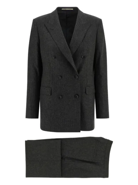 Tagliatore double-breasted sequin-appliqué suit Grey TJASMINE10BADA40003S1098