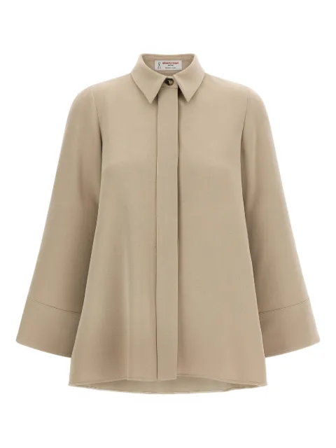 Alberto Biani concealed-button shirt Neutrals MM851AC003019