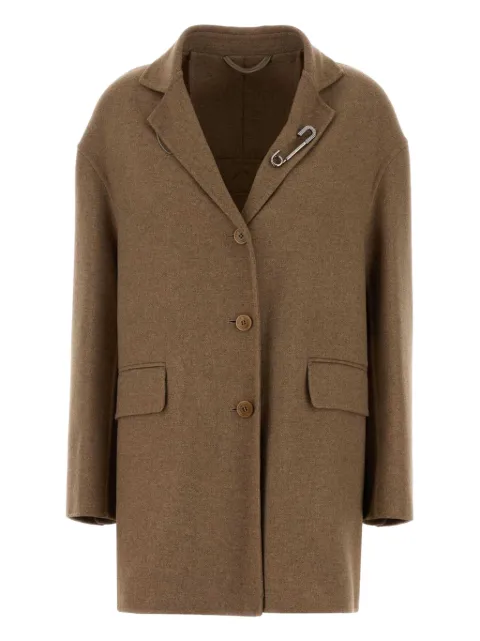 Ermanno Scervino safety-pin single-breasted coat Brown D476D302VCCBTQZ