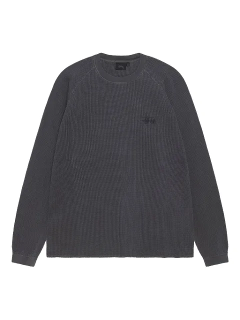 Stüssy waffle-texture long-sleeve t-shirt Black STUS18