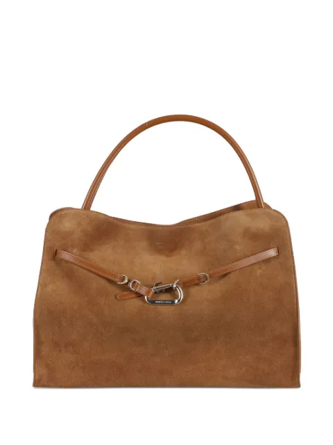 FRANCESCO BIASIA The Iconic 24H suede shoulder bag Neutrals FBBP9JD01C