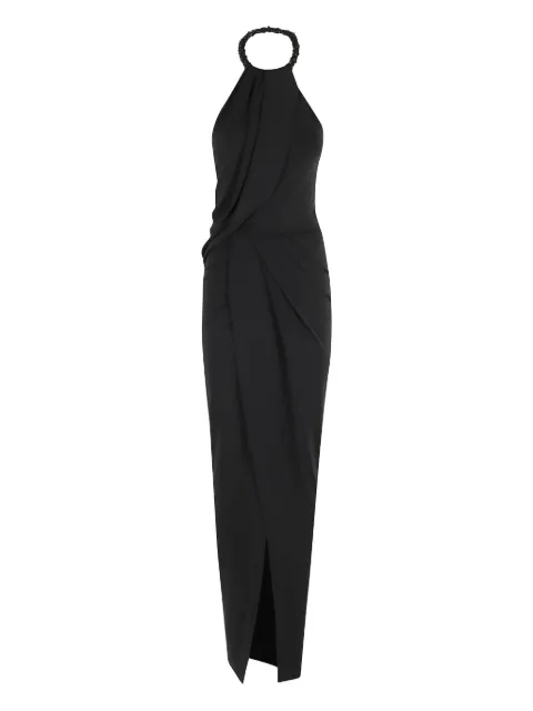 Amen draped halterneck dress Black AMW25504097