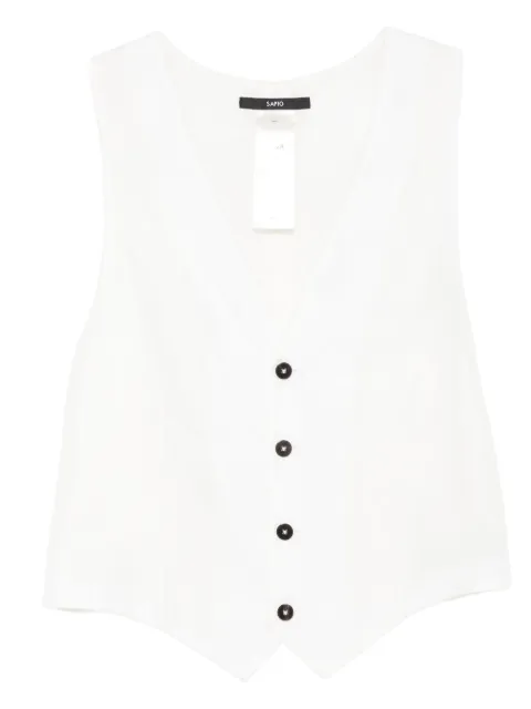 SAPIO button-fastening waistcoat White FW25N12A