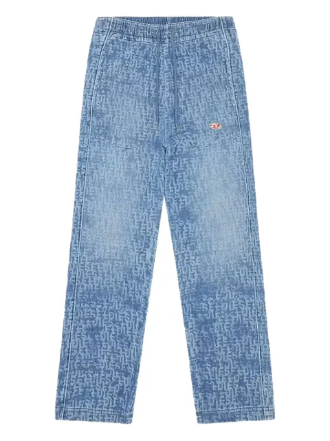 Diesel D-Martians-Ne logo-patch track pants Blue A0525209E27