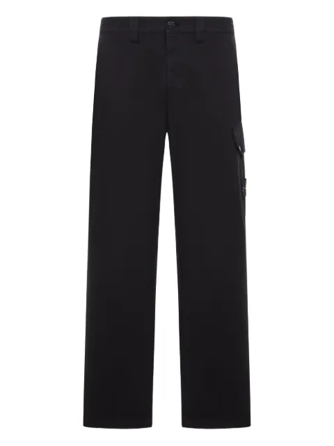 Stone Island cargo-pocket straight-leg trousers Black K2S153100011S0211