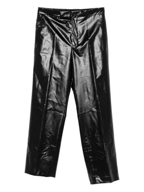 SAPIO patent-finish trousers Black FW25N10