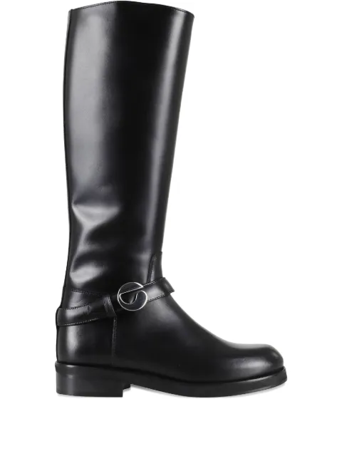 Coperni Cavalier leather knee-high boots Black COPSH85F6058097