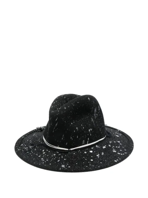 Yesey splatter-print fedora hat Black COMEOUT