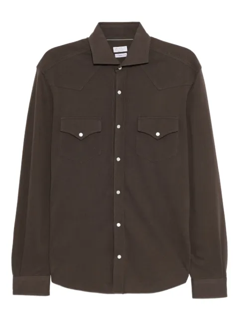 Brunello Cucinelli cotton shirt Brown ME8546666C2559