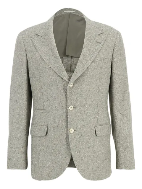 Brunello Cucinelli herringbone blazer Grey MV4177BFDC1022